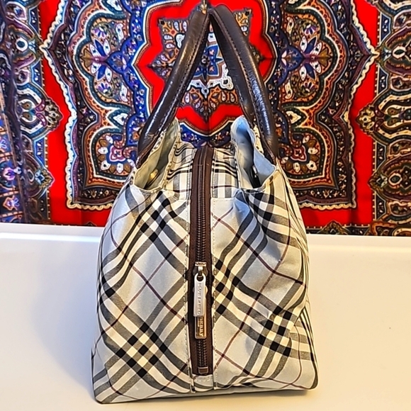 BURBERRY LONDON RARE BLUE PLAID HANDBAG - Picture 4 of 15